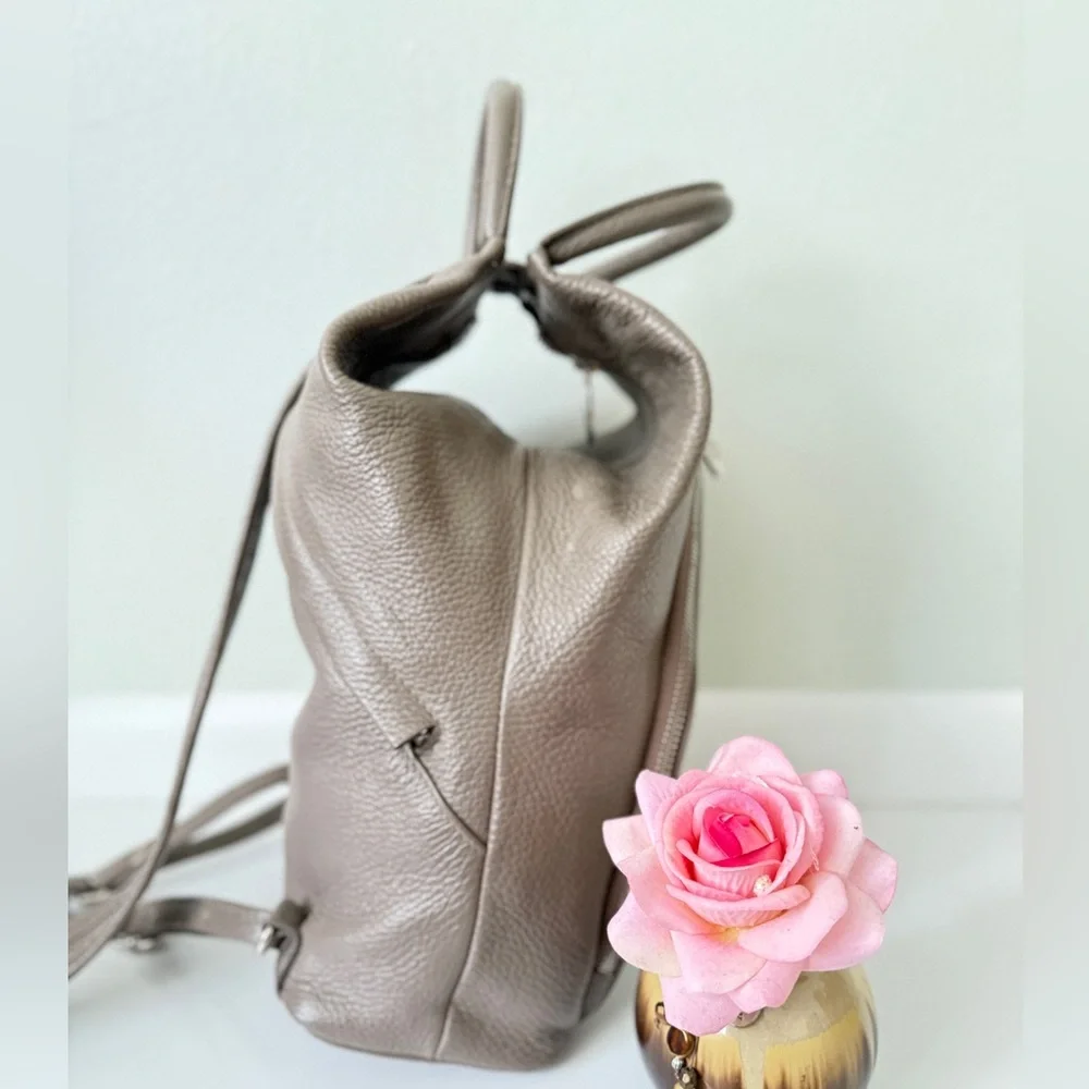 VALENTINA MULTIFUNCTIONAL TAUPE BACKPACK SLING BAG